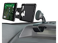 Lescars Universal-Smartphone-Magnet-Halterung fürs Armaturenbrett, 360°-Gelenk; Smartphone-Kfz-Halter für CD-Laufwerke Smartphone-Kfz-Halter für CD-Laufwerke 