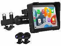 Lescars Motorrad Carplay Monitor, Motorrad Android Auto Monitor; Solar-Rückfahrkameras mit Monitor Solar-Rückfahrkameras mit Monitor Solar-Rückfahrkameras mit Monitor