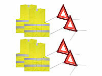 Lescars Notfallset Auto, Warnweste Auto XXL, Sicherheitsweste Fahrrad