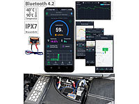 Lescars Kfz-Batterie-Wächter mit Standort-Suche, Bluetooth, App, 12V, IPX7; Ultraschall-Marderschrecke für Auto, Kfz & Pkw Ultraschall-Marderschrecke für Auto, Kfz & Pkw Ultraschall-Marderschrecke für Auto, Kfz & Pkw Ultraschall-Marderschrecke für Auto, Kfz & Pkw 